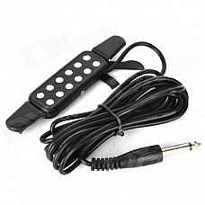 William WSKQ-3 Universal 12-Hole Manual Guitar Pickup - Black (6.35mm Plug / 285cm-Cable)