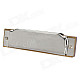 Stylish 10-Hole F-Key Blues Harp Harmonica - Silver + Golden