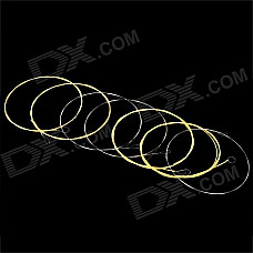 AM04 Stainless Steel + Copper Alloy Guitar Strings Set - Golden + Silver (8PCS)