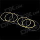 AM04 Stainless Steel + Copper Alloy Guitar Strings Set - Golden + Silver (8PCS)