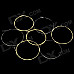 AM04 Stainless Steel + Copper Alloy Guitar Strings Set - Golden + Silver (8PCS)