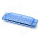 William 10-Hole C-Key Complex Tone Children Harmonica - Blue