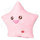 Smiling Star Style Plush + Cotton Colorful Flash Light Cushion - Pink (3 x AA)