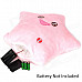 Smiling Star Style Plush + Cotton Colorful Flash Light Cushion - Pink (3 x AA)