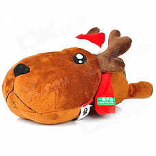 WENTONGZI Cute Deer Style Odor Absorber Bamboo Charcoal Bag for Auto - Brown + Red