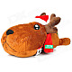 WENTONGZI Cute Deer Style Odor Absorber Bamboo Charcoal Bag for Auto - Brown + Red
