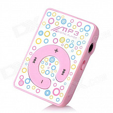 Mini Pressing Button MP3 Player w/ TF - Pink