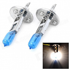 D&Z H1W H1 55W 5300K 1200lm White Light Car Halogen Lamps - Silver + Blue (DC 12V / 2 PCS)