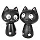 Cute Nodding Head Vinyl Cat Set - Black (2 PCS)