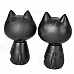 Cute Nodding Head Vinyl Cat Set - Black (2 PCS)