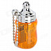 Mini Baby Bottle Style Windproof Butane Gas Lighter - Orange + Silver