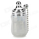 Mini Baby Bottle Style Windproof Butane Gas Lighter - Transparent + Silver