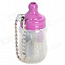 Mini Baby Bottle Style Windproof Butane Gas Lighter - Transparent + Purple