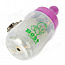 Mini Baby Bottle Style Windproof Butane Gas Lighter - Transparent + Purple