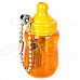 Mini Baby Bottle Style Windproof Butane Gas Lighter - Orange + Yellow