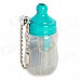 Mini Baby Bottle Style Windproof Butane Gas Lighter - Transparent + Green