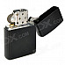 Simple Zinc Alloy Cotton Oil Lighter - Black