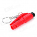 3-in-1 Multi-functional Car Emergency Life-Saving Hammer Keychain - Red + Black