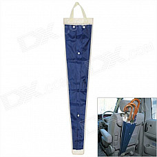Foldable Car Umbrella Holder Storage Bag - Blue + Ivory White