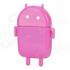 Cute Android Robot Style USB 2.0 SD / MS / M2 / TF Card Reader - Purple