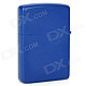 Smooth Panel Style Zinc Alloy Cigarette Cotton Oil Lighter - Blue