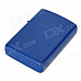 Smooth Panel Style Zinc Alloy Cigarette Cotton Oil Lighter - Blue