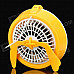 2-in-1 USB Powered 2-Mode Fan w/ 10-LED Light / Mirror - Yellow + White