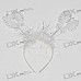 Halloween Butterfly Wings + Head Band + Wand - White (3-Piece Set)