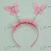 Halloween Butterfly Wings + Head Band + Wand - Pink (3-Piece Set)
