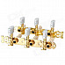 William Tri-Heads Gold Plated Classical Guitar String Tuning Pegs Tuners - Golden (2 PCS)