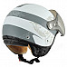 Cool BEON A5 Motorcycle Outdoor Sports Racing Half Helmet - White + Grey (Size L)