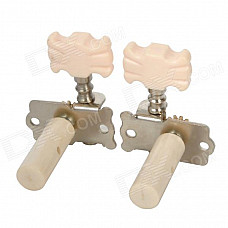 William Tri-Heads Folk / Classical String Tuning Peg Tuners - Silver + Beige (2 PCS)