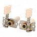 William Tri-Heads Folk / Classical String Tuning Peg Tuners - Silver + Beige (2 PCS)