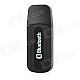 Bluetooth V2.0+EDR USB Drive Audio Receiver w/ 3.5mm Audio Male to Male Cable - Black