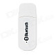 Bluetooth V2.0+EDR USB Drive Audio Receiver w/ 3.5mm Audio Male to Male Cable - White