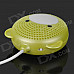 AOPU A-30 Bear Style Single-Channel Mini Speaker - Pale Goldenrod + White