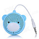 AOPU A-30 Bear Style Single-Channel Mini Speaker - Blue + White