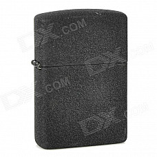 Stylish Frosted Surface Fluid Fuel Lighter - Black