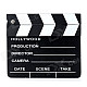 Wooden Hollywood Directors Movie Action Scene Clapper Board - Black + White
