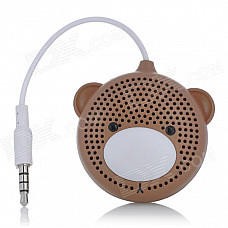 AOPU A-30 Bear Style Single-Channel Mini Speaker - Brown + White