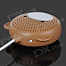 AOPU A-30 Bear Style Single-Channel Mini Speaker - Brown + White