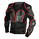 Fashion Protective Motorcycle Riding Race Armor w/ Square Hole - Black + Grey + Red (XXL Size)