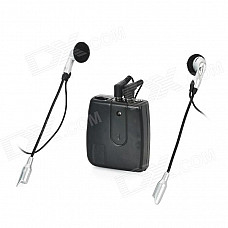 Motorcycle Helmet Headset Interphone 2-Way Intercom - Black (2 x AAA)