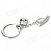 Stylish Zinc Alloy Soccer Shoe + Football Keychain - Silver