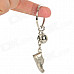 Stylish Zinc Alloy Soccer Shoe + Football Keychain - Silver