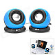 Stylish Ball Shaped USB 2.0 Speaker MP3 Player - Blue + Black