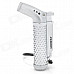 Stylish Stainless Steel Butane Jet Lighter w/ Strap - Silver