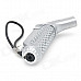 Stylish Stainless Steel Butane Jet Lighter w/ Strap - Silver