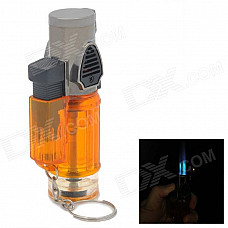 609 Windproof Tri-Flame Butane Jet Lighter - Orange