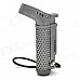 Elegant Gun Style Stainless Steel Butane Gas Lighter w/ Strap - Dim Grey